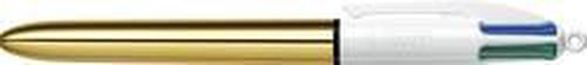 Bic 964774 balpen zwart, blauw, groen, rood intrekbare balpen met klembevestiging 1 stuk