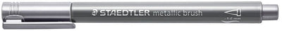 Staedtler - metallic brush pen - met penseelpunt - zilver - doos met 10 stuks