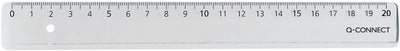 Q-connect meetlat, transparant polystereen, 20 cm 20 stuks