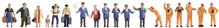 Noch 16122 h0 op het station figuren geverfd, staand