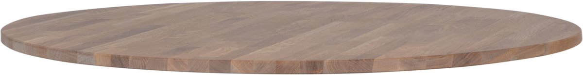 Woood tablo tafelblad rond - eiken - grijze olie - 2,4x120x120