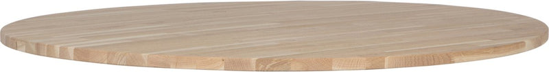 Woood tablo tafelblad rond - eiken - onbehandeld - 2,4x120x120