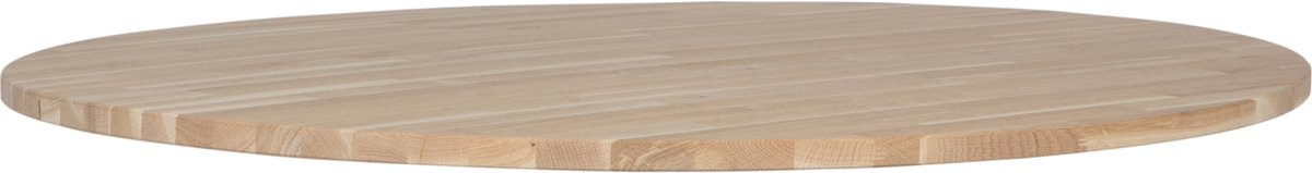 Woood tablo tafelblad rond - eiken - onbehandeld - 2,4x120x120