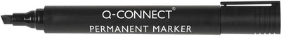 Q-connect permanente marker, 1,2 5 mm, schuine punt, zwart 10 stuks