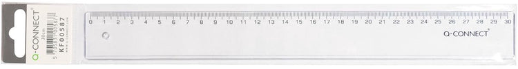 Q-connect meetlat | plastic | in etui | 30 cm
