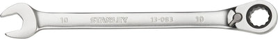 Stanley - fatmax omkeerbare ringsteeksleutel met ratel 10mm - steeksleutel - sleutelgereedschap - 1 stuk(s)