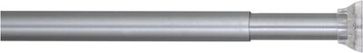 Sealskin douchegordijnstang - klemstang - aluminium - 110-185 cm - mat aluminium