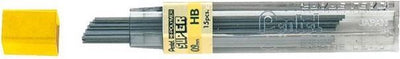 Quantore pentel vulpotlood vulling - potloodstift 0,9 mm - zwart hb - buisje à 12 stiften