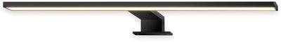 B.k.licht briloner dun - led spiegelverlichting - warm wit licht - spiegellamp - klembaar of schroefbaar - zwart - 50x10.5x4 cm