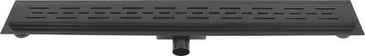 Differnz douchegoot - 7 x 7 x 80cm - met flens - rvs zwart