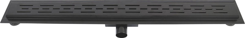 Differnz douchegoot - 7 x 7 x 80cm - met flens - rvs zwart