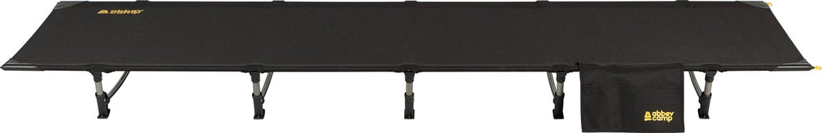 Abbey camp campingbed - 192 x 69 x 15 cm - compact lichtgewicht - zwart