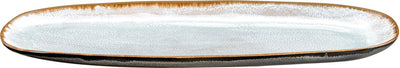 Medard de noblat - shadow aqua - grote ovale schaal 35.5 x 14 cm - 2 delig - stoneware