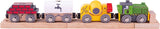 Bigjigs houten trein constructie met lading - afbeelding 1