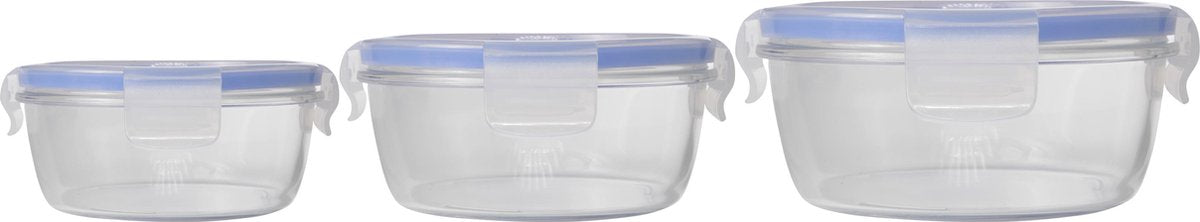 Luminarc pure box active verhoudbak - glas - rond - set-3