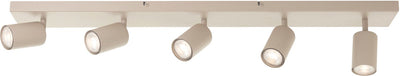 Brilliant jello - plafondlamp - led gu10 5x5w - 350 lm - 3000k - dimbaar - champagne