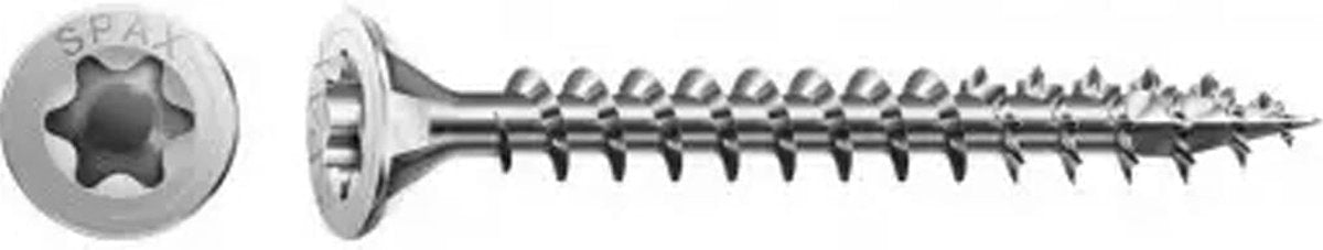 Spax torx houtschroef platte kop - 4.0x30mm - t10 - 25 stuks