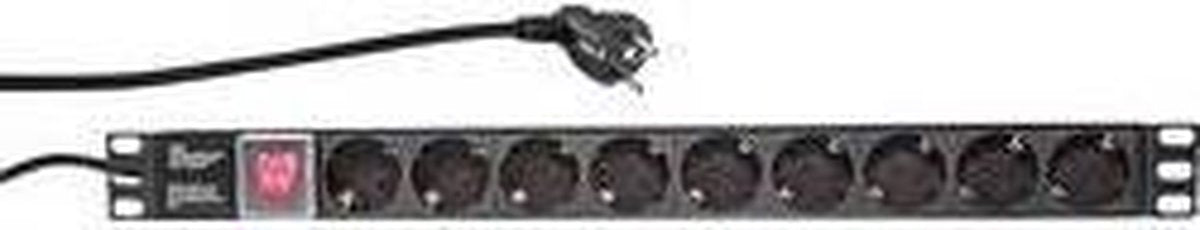 Merkloos sans marque 9 voudige stekkerdoos voor 19 inch serverkasten - server kast