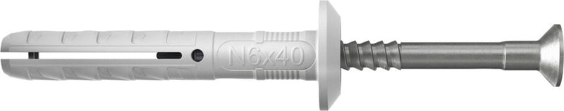 Fischer 50339 np nagelpluggen met kraag - 6 x 40 mm (50st)