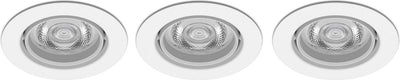 Philips led philips impala inbouwspot - 3-lichts - wit - rond