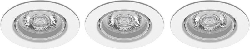 Philips led philips impala inbouwspot - 3-lichts - wit - rond