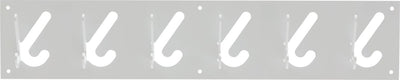 Gispen 1x6 - kapstok - zilver - 60 cm breed