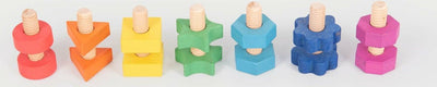 Tickit® tickit | regenboog houten moeren en bouten set van 7