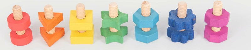 Tickit® tickit | regenboog houten moeren en bouten set van 7
