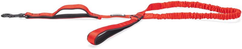 Beeztees parinca premium elastische looplijn - hondenriem - nylon - rood - 120 cm x 20 mm