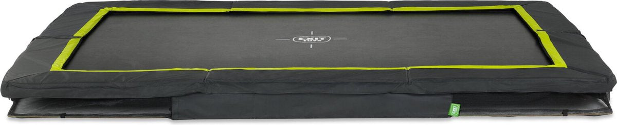 Exit toys exit silhouette sporttrampoline 214x305cm - inground - ingraaftrampoline - rechthoekig - voor kinderen - zwart