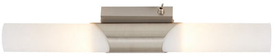 B.k.licht briloner kabili - led spiegellamp - spiegelverlichting badkamer - 2x e14 fitting - nickel - 43.5 cm