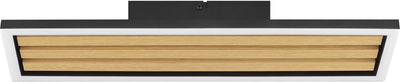 Brilliant calma - plafondlamp - led 20w - 2600lm - 3000k - 3-step dimbaar - zwart hout