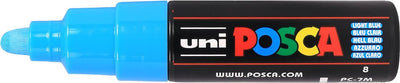 Uni mitsubishi pencil uni posca verfmarker 7m lichtblauwe - conische punt 4,5mm