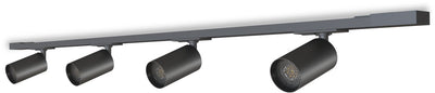Calex railsysteem verlichting - 2 meter - gu10 fitting - 4 spots - opbouwspot - mat zwart - 1 fase