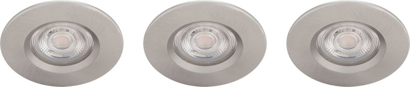 Philips led philips dive badkamerinbouwspot - 3-lichts - nikkel