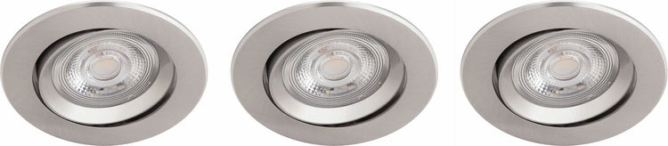 Philips led philips sparkle inbouwspot - 3-lichts - nikkel