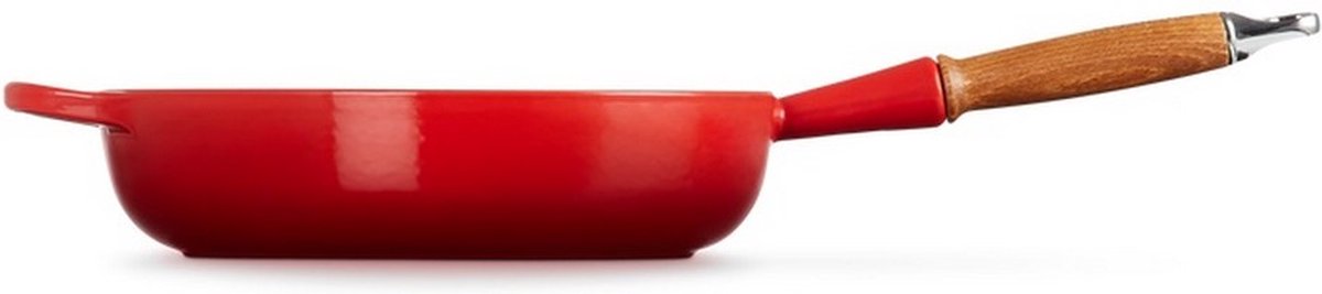 Le creuset hapjespan signature sauteuse - kersenrood - ø 28 cm 3,6l - geëmailleerde anti-aanbaklaag - duurzaam, vaatwasserbestendig en ideaal voor sauteren en braden