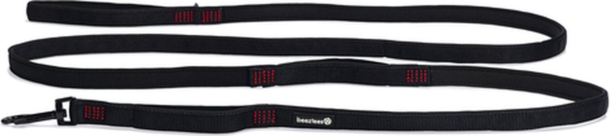 Beeztees parinca premium - hondenriem - nylon - zwart - 300 cm x 20 mm