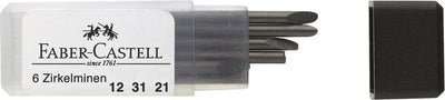 Faber-castell faber castell potloodstiftjes voor passer - koker a 6 st.