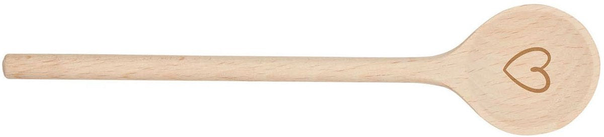 Goki houten pollepel hart, 20cm