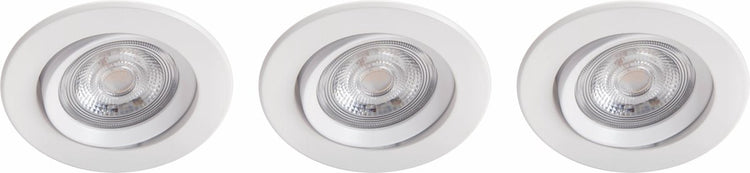 Philips led philips sparkle inbouwspot - 3-lichts - wit