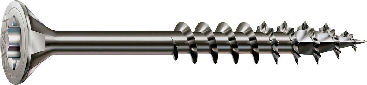 Spax roestvaststalen schroef, 4 x 30 mm, 180 stuks, deeldraad, verzonken kop, t-star plus t20, 4cut, roestvast staal a2 - 8000000287381