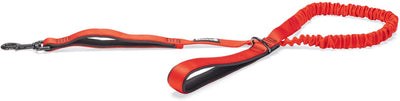 Beeztees parinca premium elastische hondenriem - hondenlijn - weersbestendig - nylon - rood - 120cmx25mm