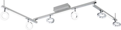 Eglo cardillio 1 - spot - 9 lichts - aluminium, chroom - gesatineerd