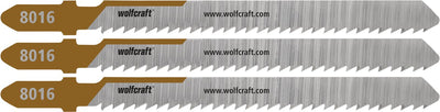 Wolfcraft - 3 decoupeerzaagbladen voor hardhout - 50mm zuivere snede - t-schacht - 8016000