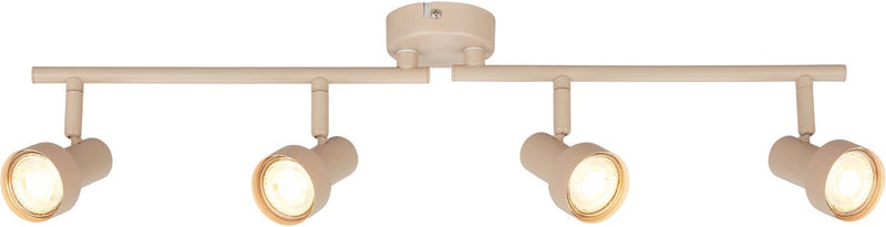 Briloner b.k.licht tapp - opbouwspot - plafondspot (plafondlamp) - 4x gu10 fitting - taupe beige - 60.5 cm