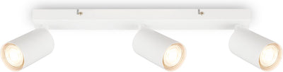 Briloner tib - plafondspots met 3 lichtpunten - spotjes met gu10 fitting - draaibar - kantelbaar - opbouwspots - 44 cm