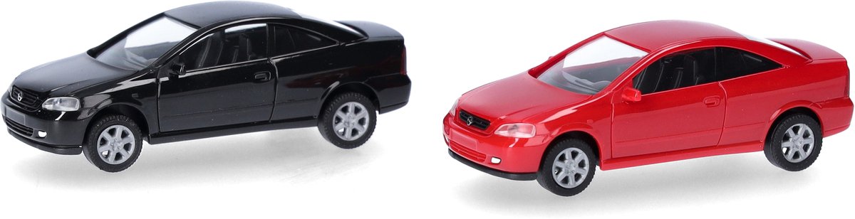 Herpa opel coupé, zwart rood (minikit 2 st.)