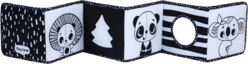 Tiny love double sided book black white decor