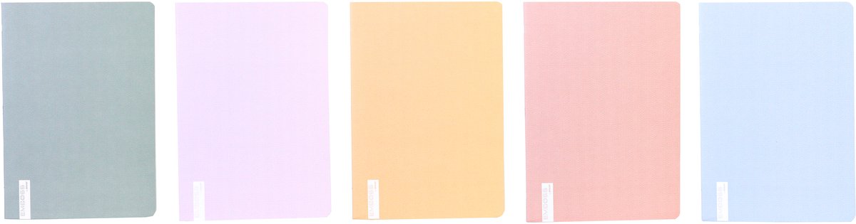 Ancor schrift emboss dry a5 ruit 5 mm 48 vel 90 grams krimp 5 stuks assorti